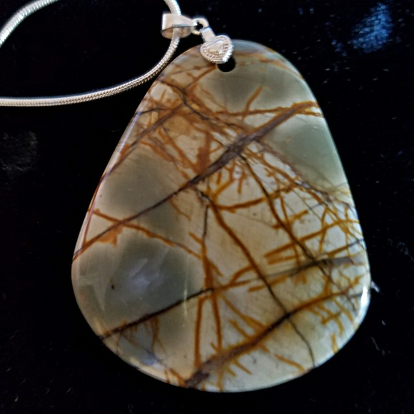 Picture Jasper and sterling silver pendant - Picture 7 of 7